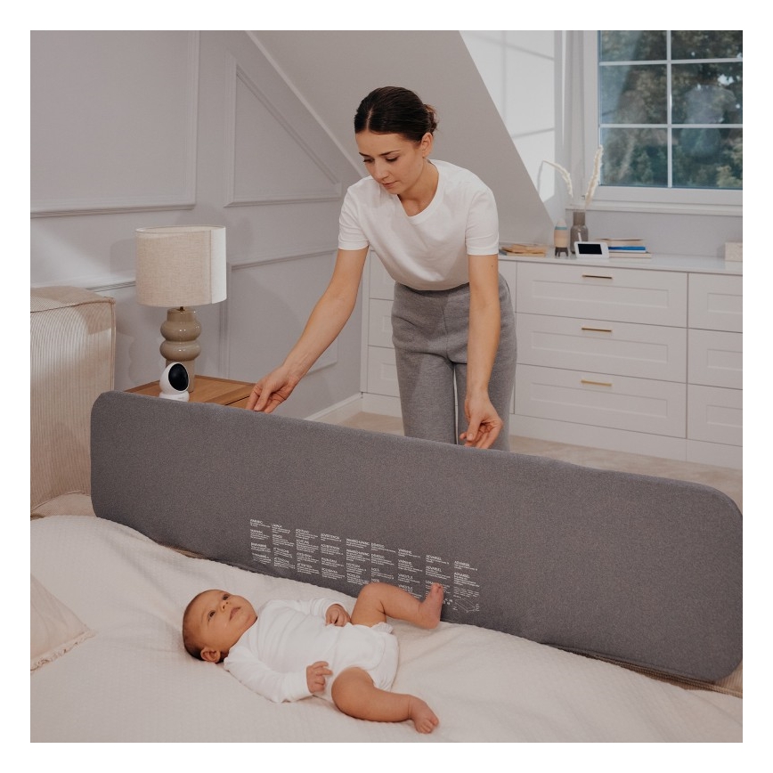 Lionelo - Barreira de segurança para cama LORA XL cinzento escuro