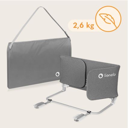 Lionelo - Barreira de segurança para cama LORA XL cinzento escuro