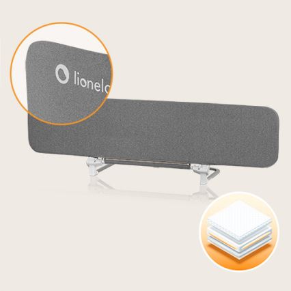 Lionelo - Barreira de segurança para cama LORA XL cinzento escuro