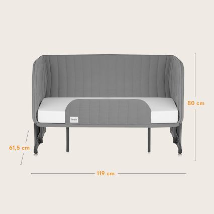 Lionelo - Berço 5 em 1 THOMI PLUS Grey Concrete