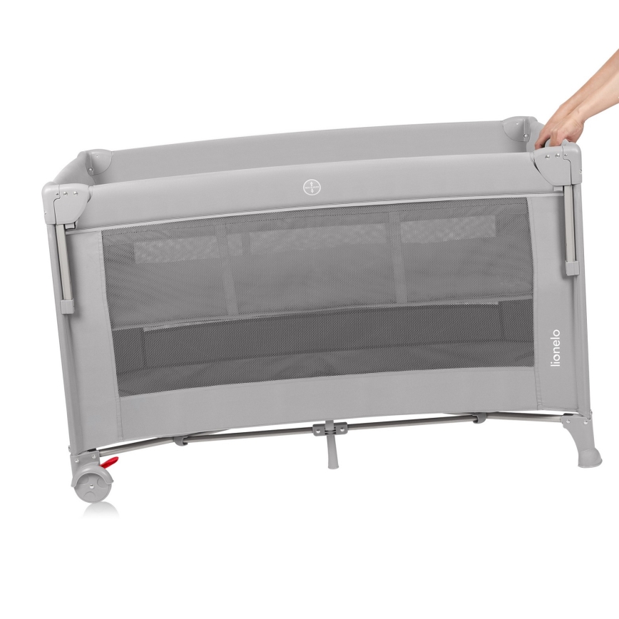 Lionelo - Berço de viagem 3 em 1 ELLEN Cinzento Betão