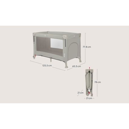 Lionelo - Berço de viagem 3 em 1 ELLEN ELLEN Bege Areia