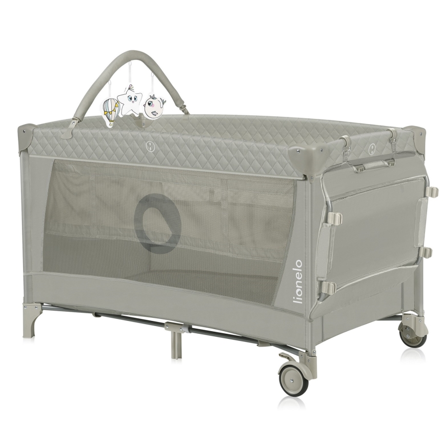 Lionelo - Berço de viagem FLOWER Cappuccino