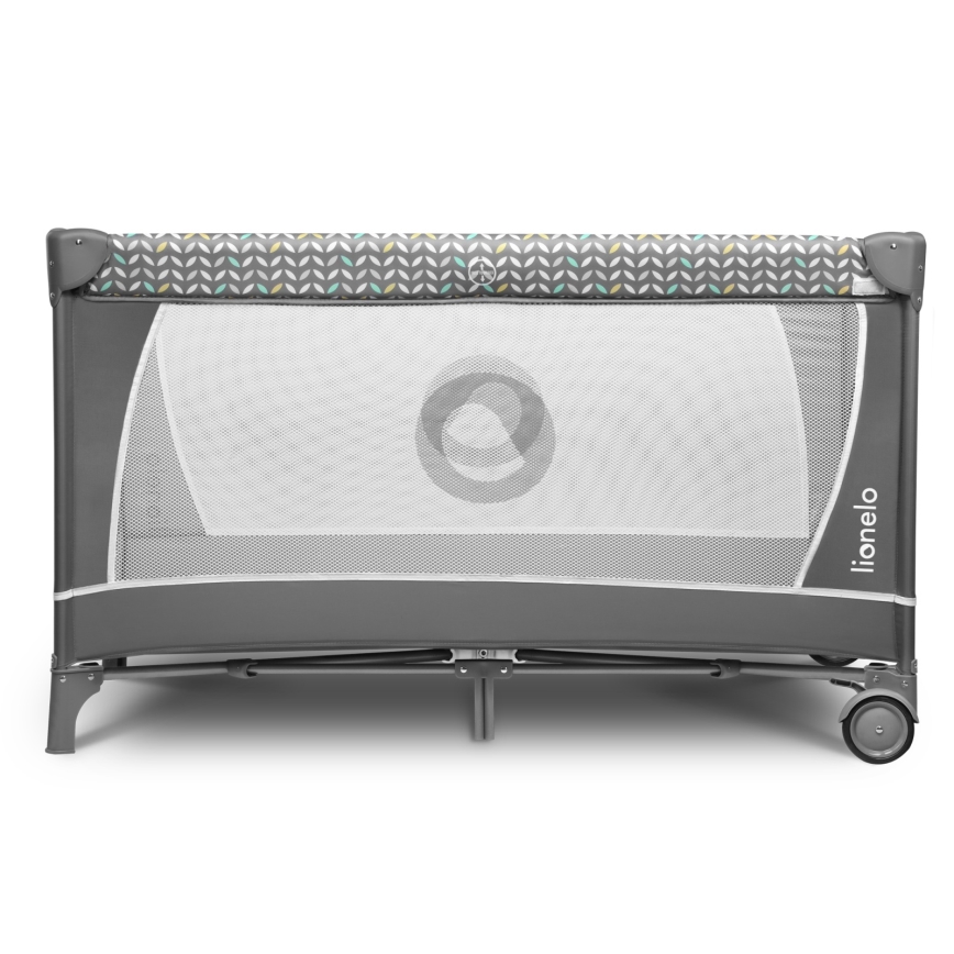 Lionelo - Berço de Viagem FLOWER Cinzento Scandi