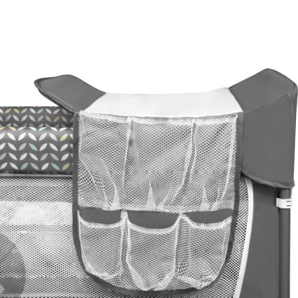 Lionelo - Berço de Viagem FLOWER Cinzento Scandi