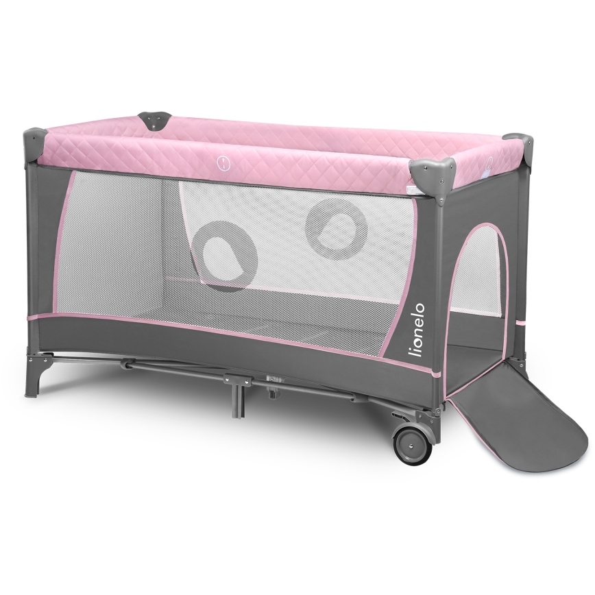 Lionelo - Berço de viagem FLOWER Flamingo