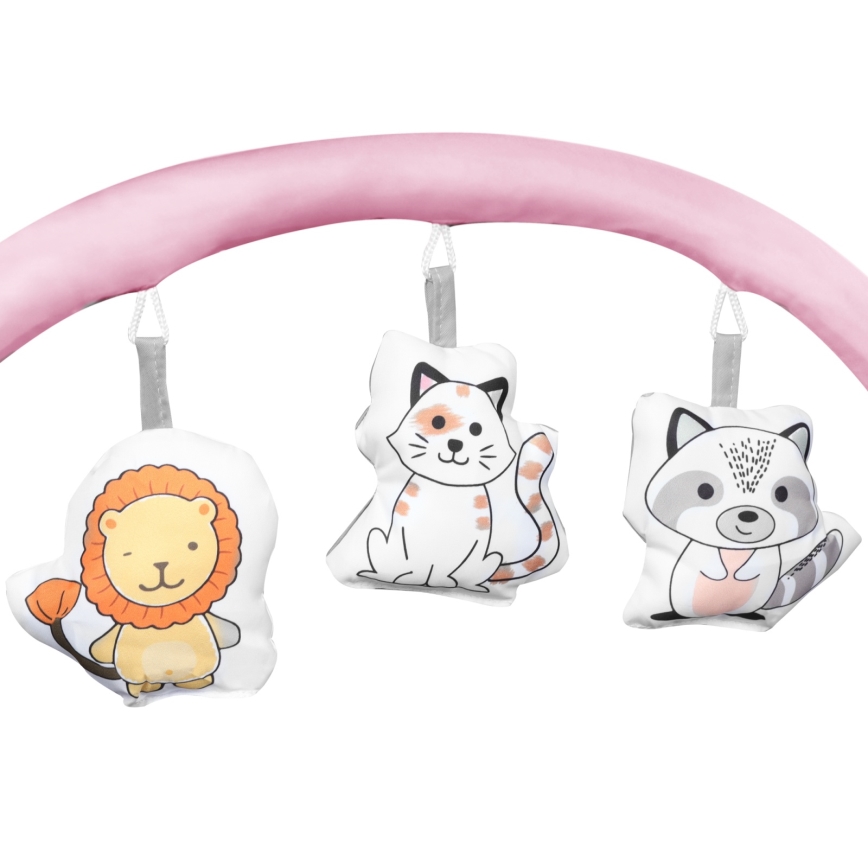 Lionelo - Berço de viagem FLOWER Flamingo