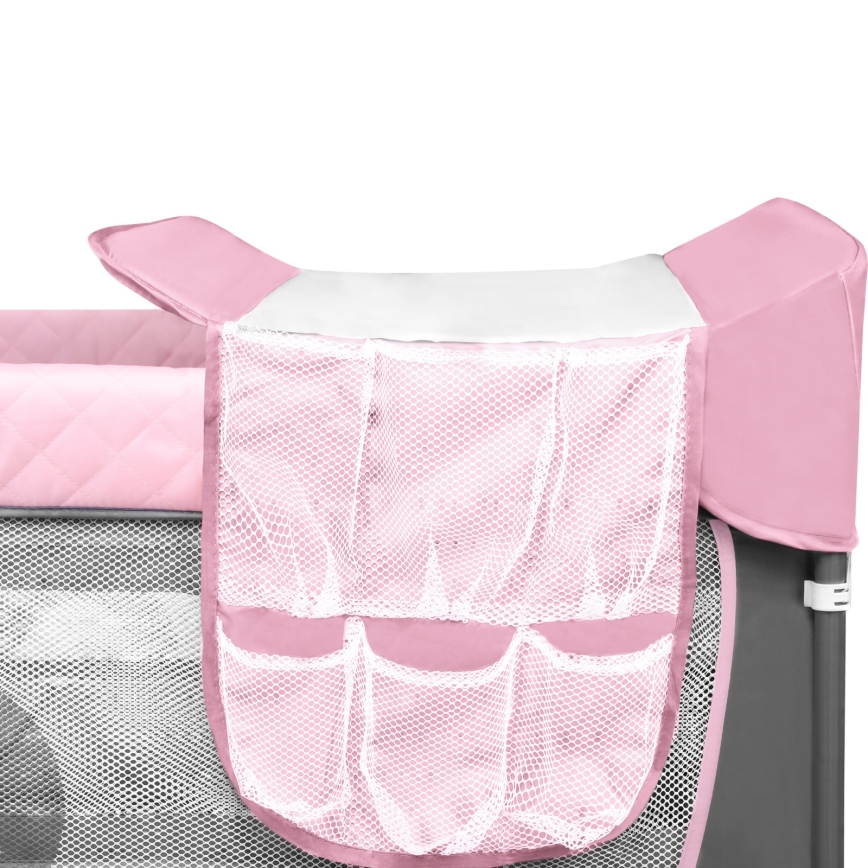 Lionelo - Berço de viagem FLOWER Flamingo