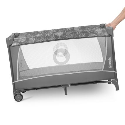 Lionelo - Berço de Viagem FLOWER Pedra Cinzenta