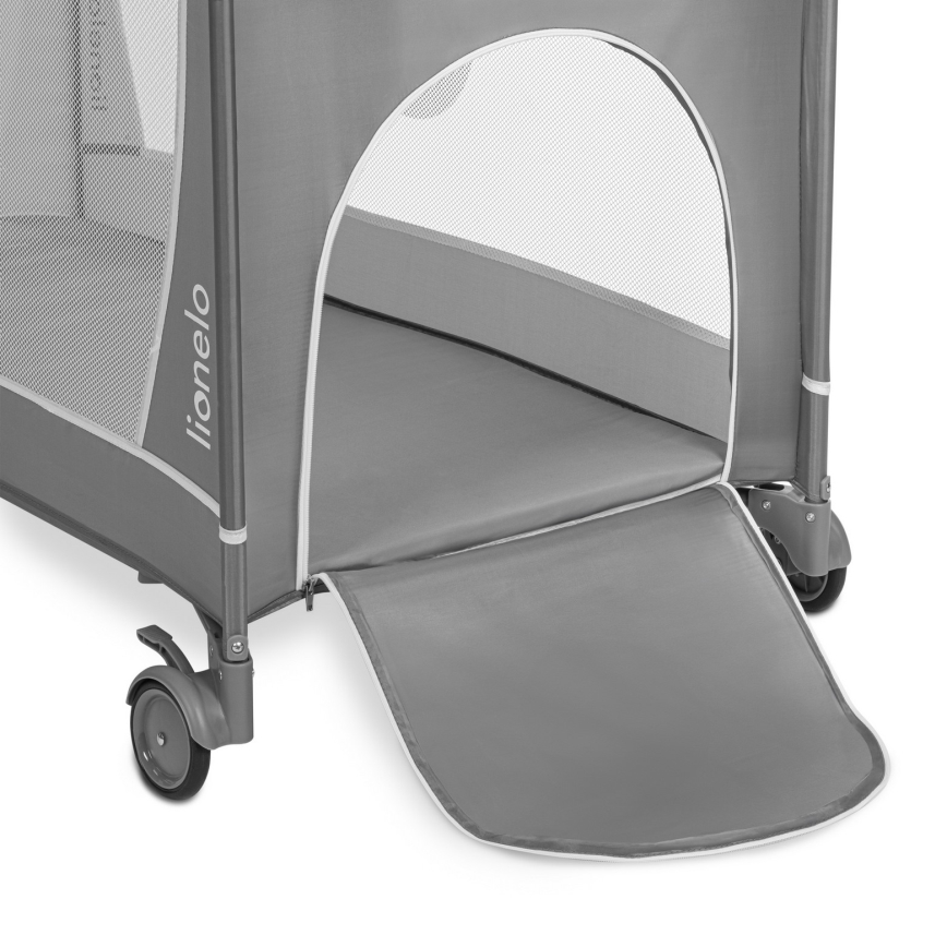 Lionelo - Berço de Viagem FLOWER Pedra Cinzenta