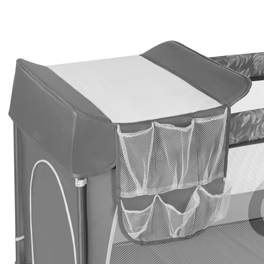 Lionelo - Berço de Viagem FLOWER Pedra Cinzenta