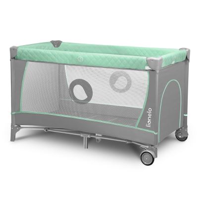 Lionelo - Berço de viagem FLOWER Turquesa