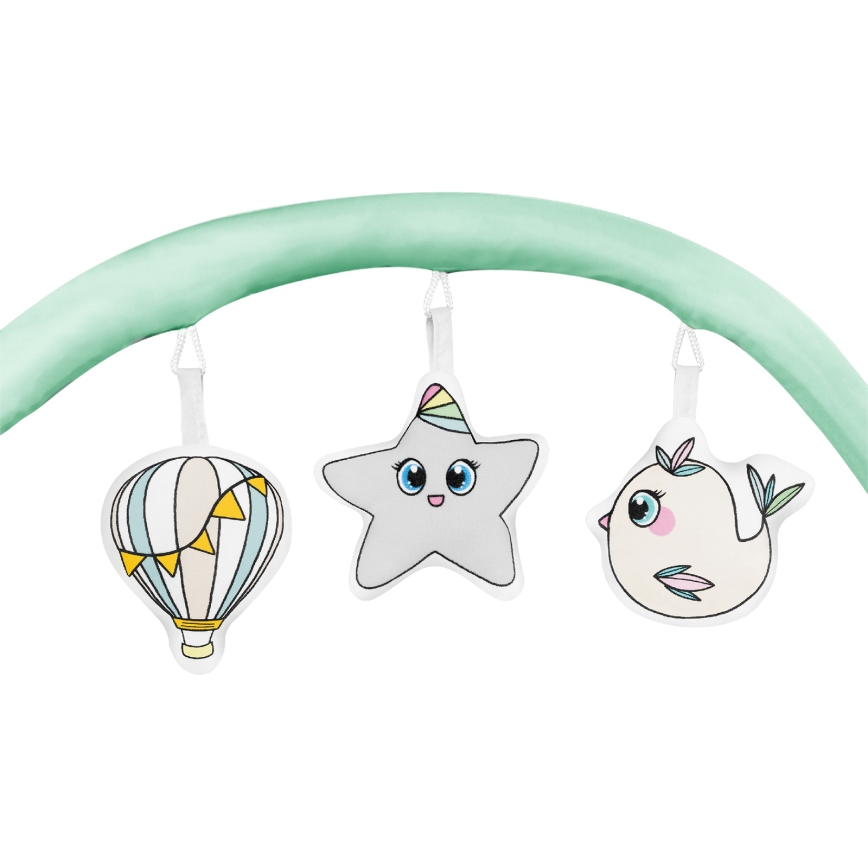 Lionelo - Berço de viagem FLOWER Turquesa