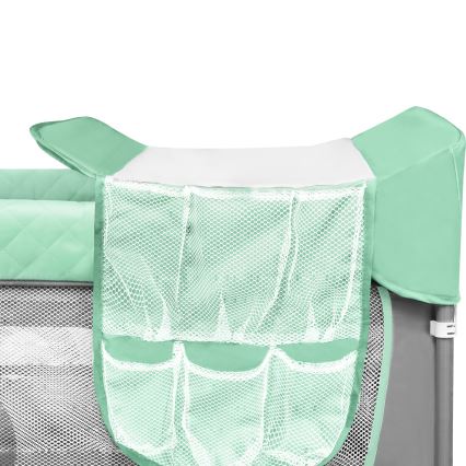 Lionelo - Berço de viagem FLOWER Turquesa