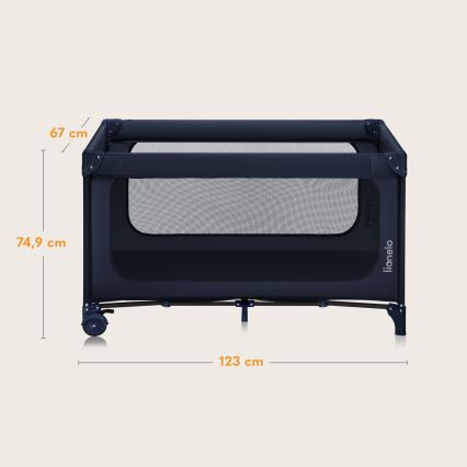 Lionelo - Berço de Viagem JASMIN EASY FOLD Azul Marinho