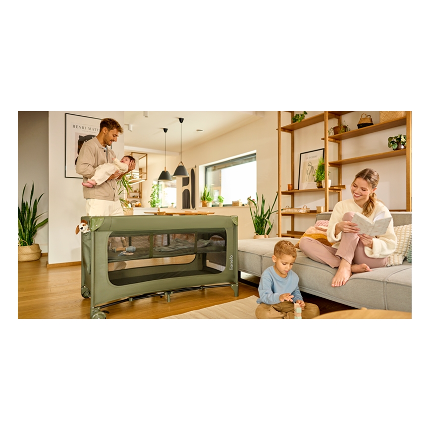 Lionelo - Berço de viagem JASMIN EASY FOLD Verde Oliva