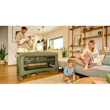 Lionelo - Berço de viagem JASMIN EASY FOLD Verde Oliva