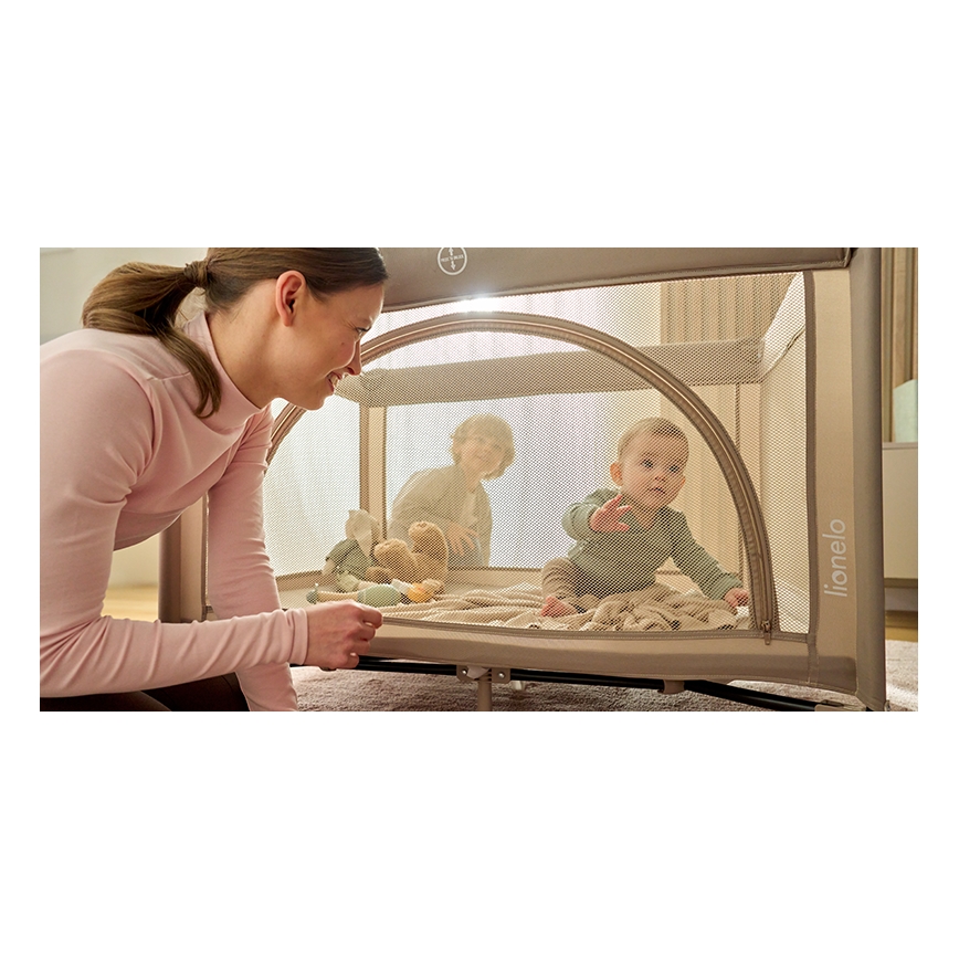 Lionelo - Berço de Viagem LAURA Bege Areia