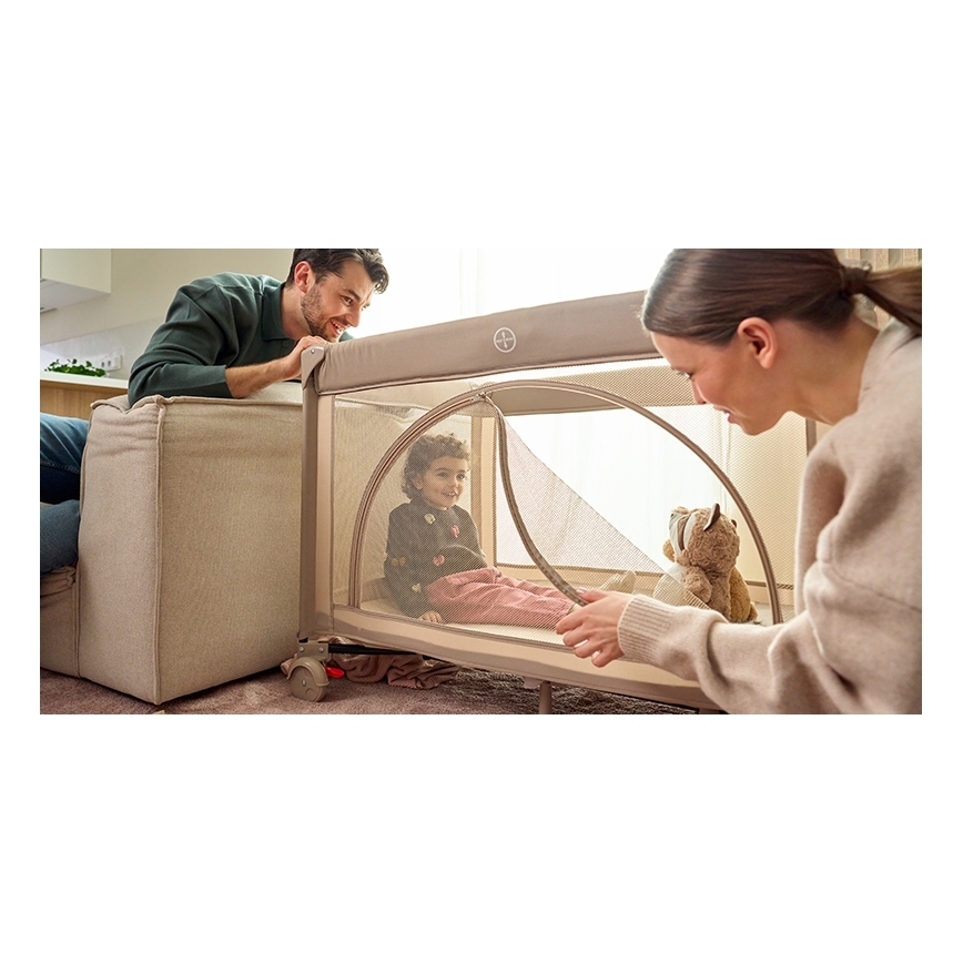 Lionelo - Berço de Viagem LAURA Bege Areia