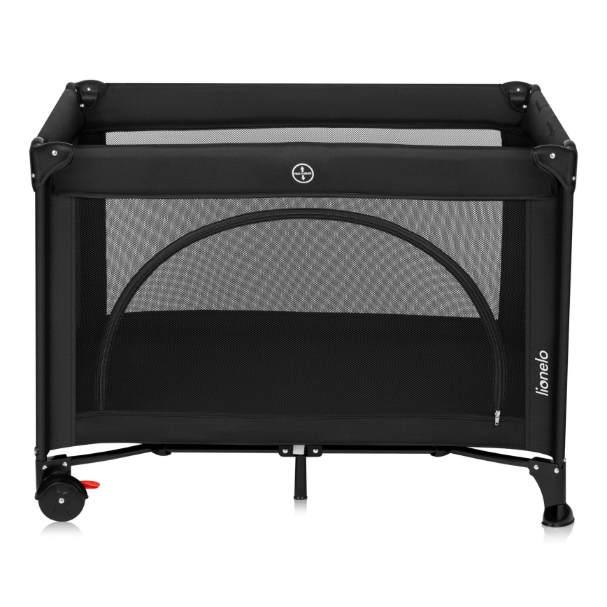 Lionelo - Berço de viagem LAURA Preto Carbono