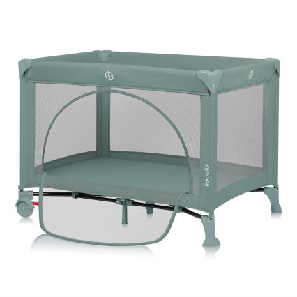 Lionelo - Berço de Viagem LAURA Verde-sálvia