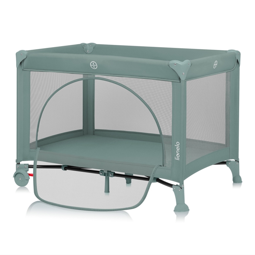 Lionelo - Berço de Viagem LAURA Verde-sálvia