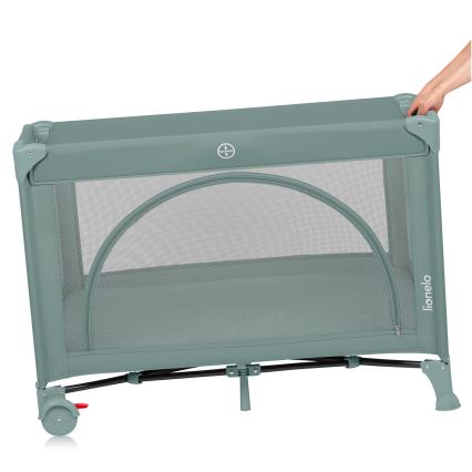 Lionelo - Berço de Viagem LAURA Verde-sálvia