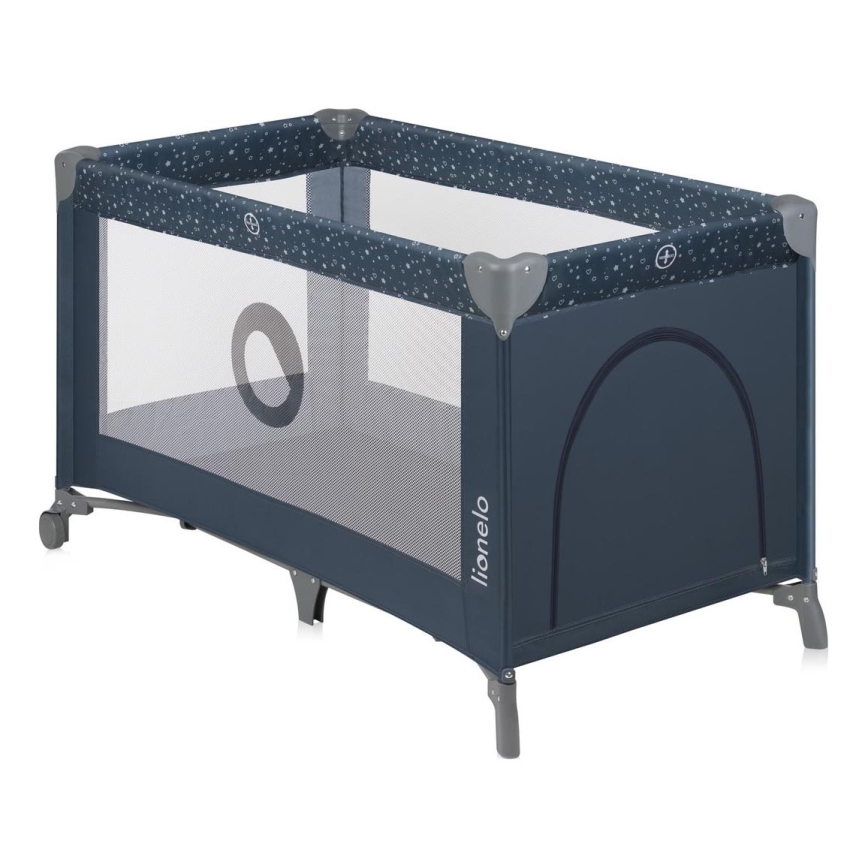 Lionelo - Berço de viagem STEFI Azul Cinzento