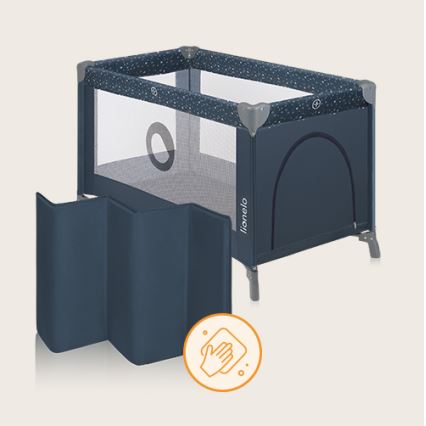 Lionelo - Berço de viagem STEFI Azul Cinzento