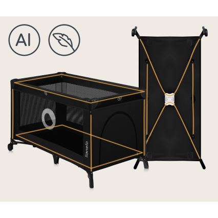 Lionelo - Berço de Viagem STEFI Black Carbon