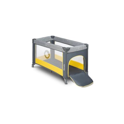 Lionelo - Berço de viagem STEFI cinzento/amarelo