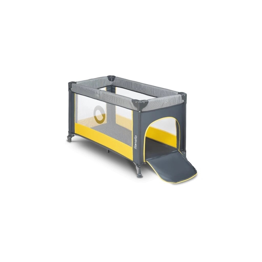 Lionelo - Berço de viagem STEFI cinzento/amarelo