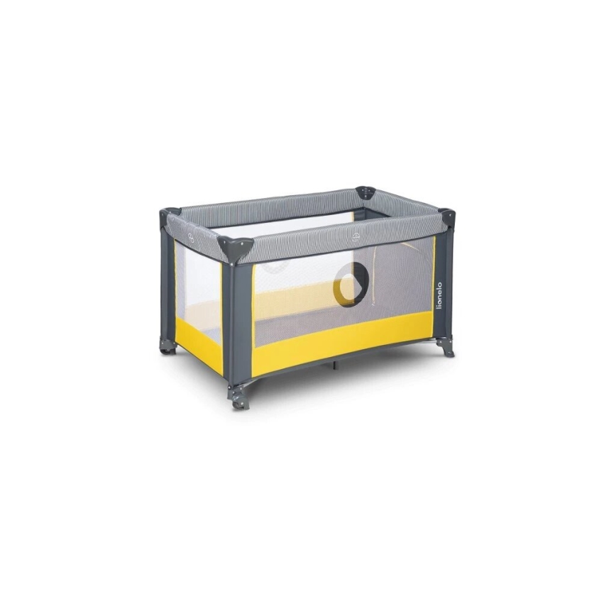 Lionelo - Berço de viagem STEFI cinzento/amarelo