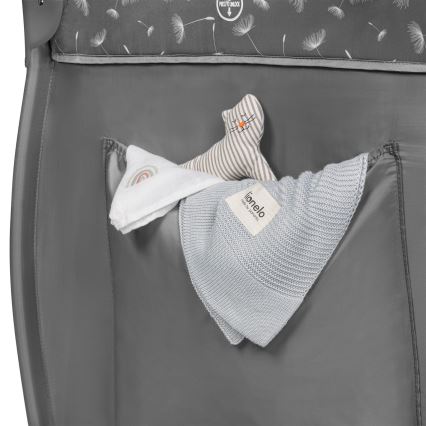 Lionelo - Berço de viagem STEFI PLUS Cinza/Branco