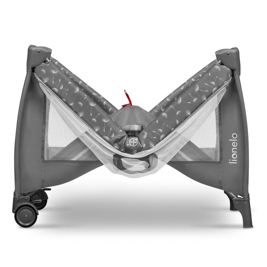 Lionelo - Berço de viagem STEFI PLUS Cinza/Branco