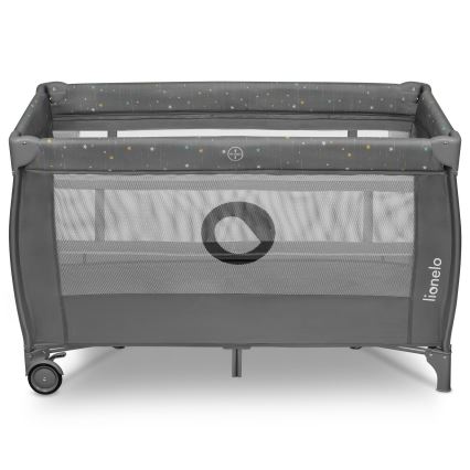 Lionelo - Berço de viagem STEFI PLUS Cinza Multicolor