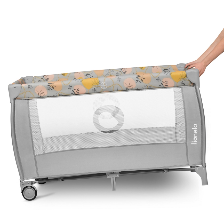 Lionelo - Berço de viagem STEFI PLUS Rosa/Amarelo
