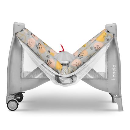 Lionelo - Berço de viagem STEFI PLUS Rosa e Amarelo