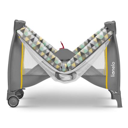 Lionelo - Berço de viagem SVEN PLUS cinza/amarelo