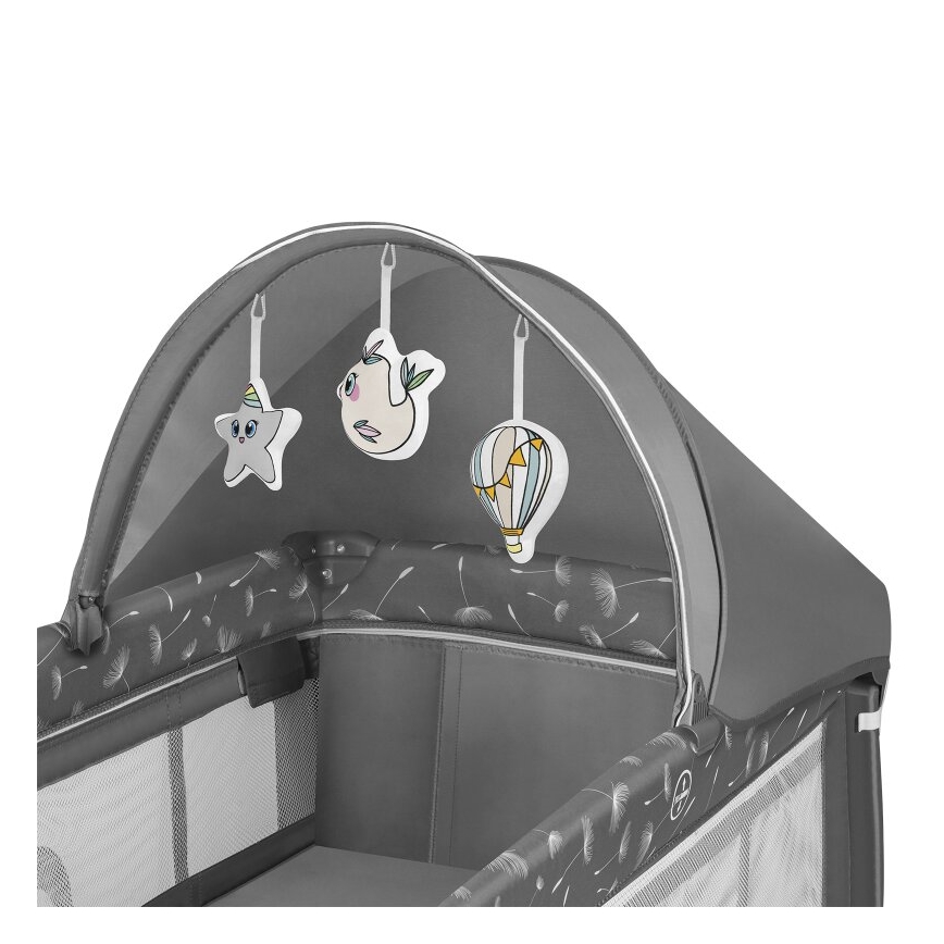 Lionelo - Berço de viagem SVEN PLUS cinzento