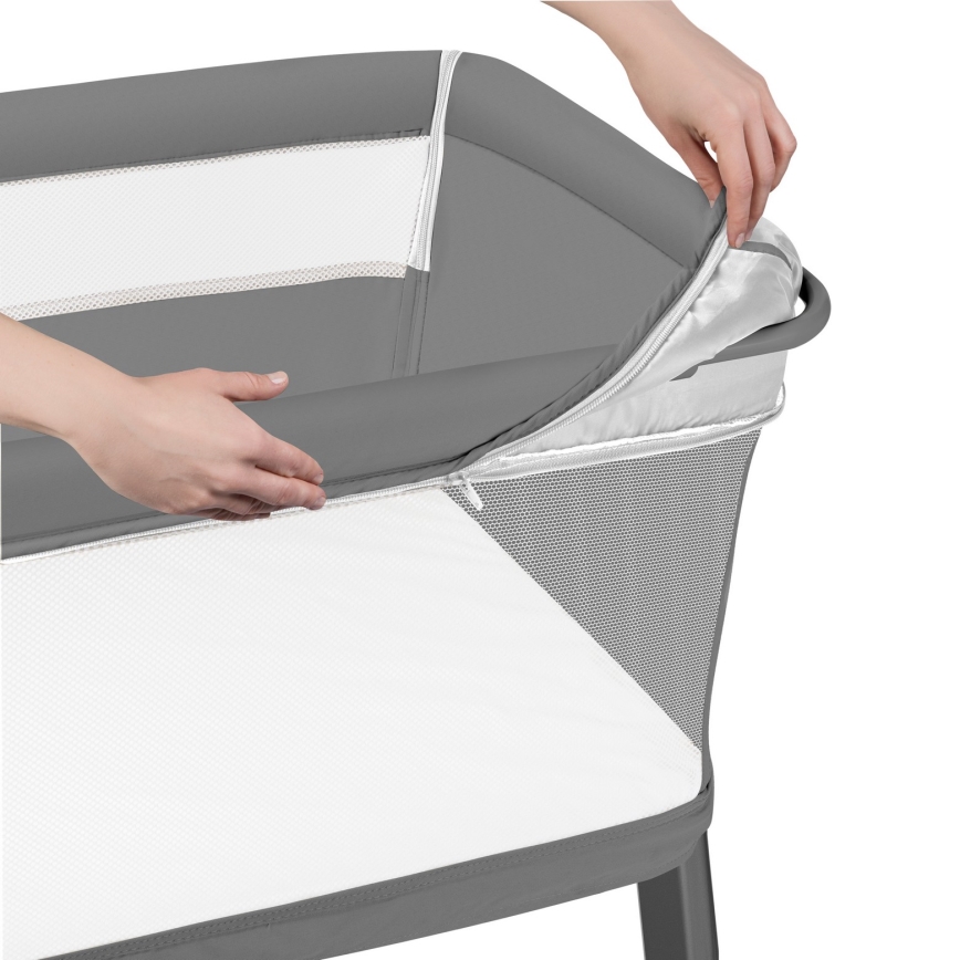 Lionelo - Berço infantil 5 em 1 THOMI PLUS Cinzento Concreto