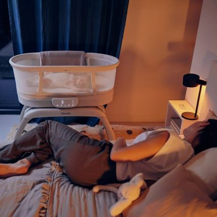 Lionelo - Berço para bebé com balança CORAL White