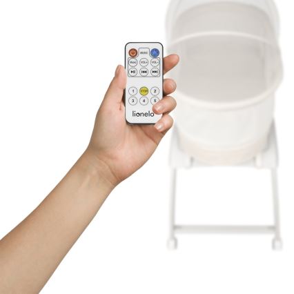 Lionelo - Berço para bebé com balança CORAL White