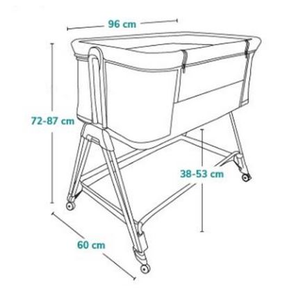 Lionelo - Berço para bebés 2em1 LUNA cinzento