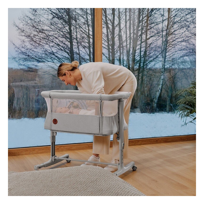 Lionelo - Berço para bebés 3em1 AURORA cinzento