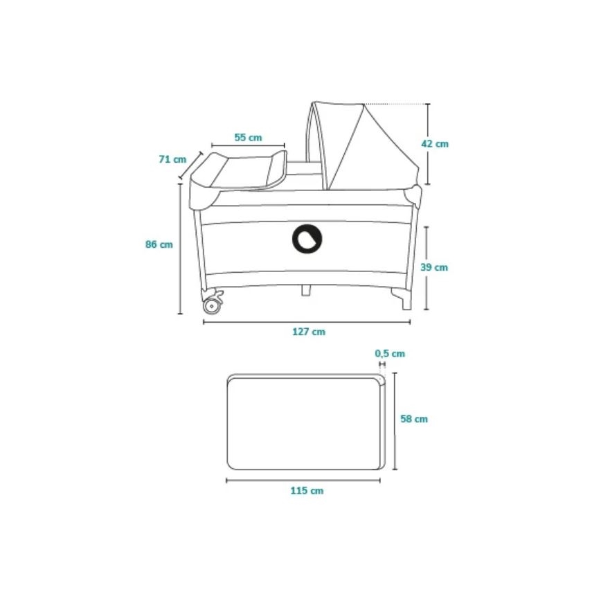 Lionelo - Berço portátil SVEN PLUS bege