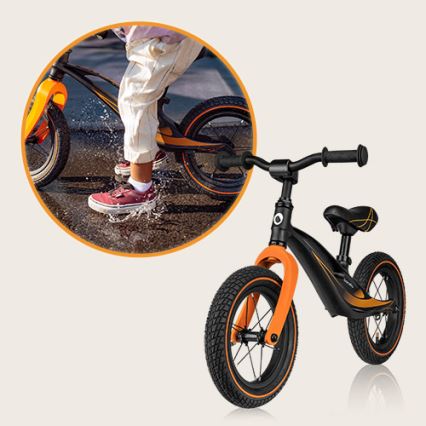Lionelo - Bicicleta de equilíbrio BART AIR preta/laranja