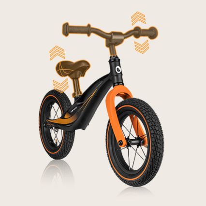 Lionelo - Bicicleta de equilíbrio BART AIR preta/laranja
