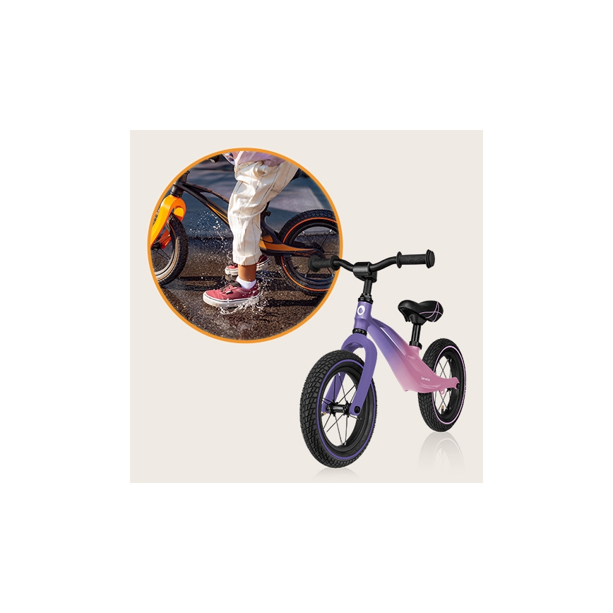 Lionelo - Bicicleta de equilíbrio BART AIR roxa/rosa