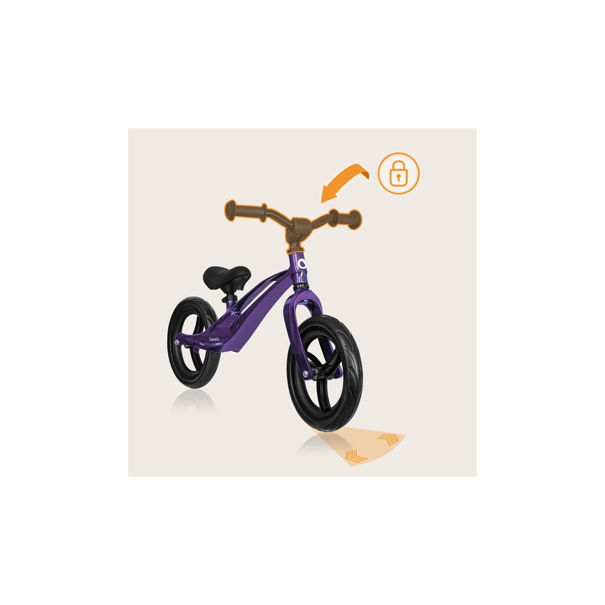 Lionelo - Bicicleta de equilíbrio BART roxa